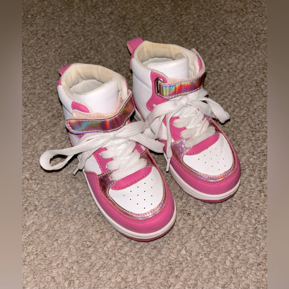 Little Girls High Top Sneakers